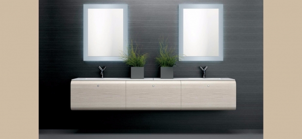 ISA bagno, monoblocco, lavabo sospeso, specchi per bagno