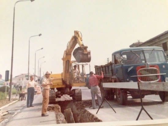 Lavori in corso alla fine degli anni '70